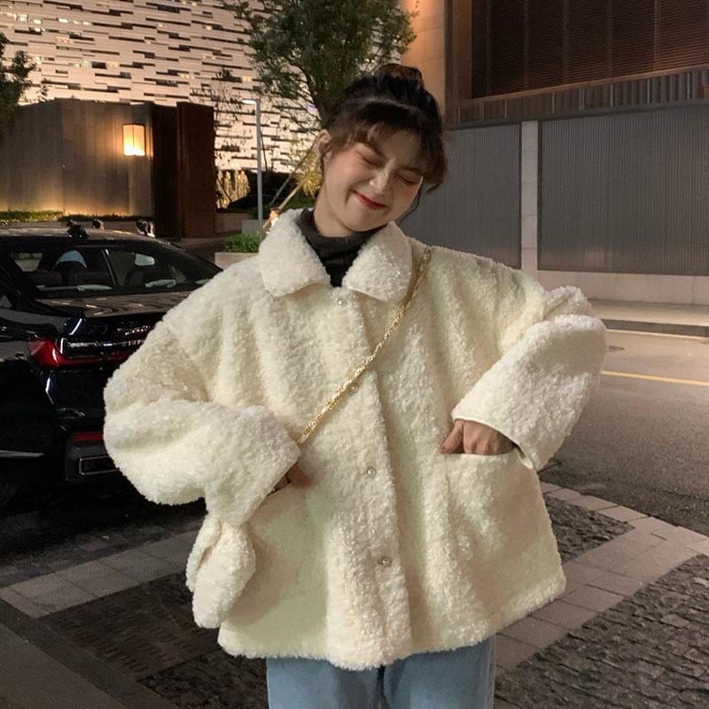 Новая маленькая духи стиль пальто из овчины для женщин зимой в корейском стиле утолщенный универсальный короткий топ из овечьего бархата