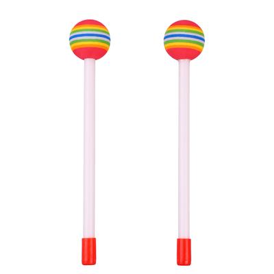 2 шт. барабанные палочки круглые фетровые молоточки EVA Orff ручная перкуссия бит игрушка радужного цвета