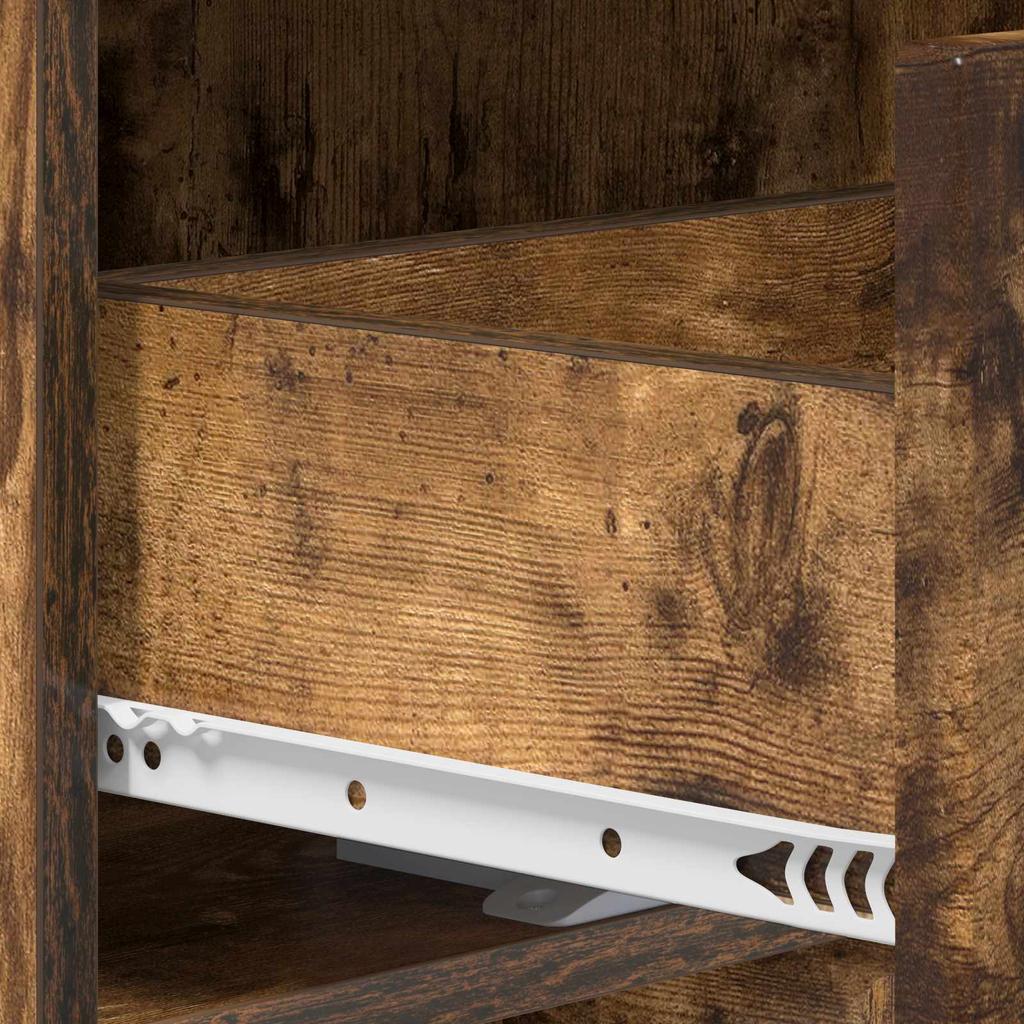 Nightstand 2 pcs. Smoked Oak 33.5 x 34.5 x 60 cm