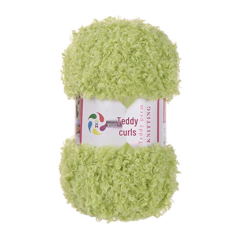 Плюшевая пряжа Teddy Curl из искусственного меха для DIY-волос кукол и объемного шарфа или шапки