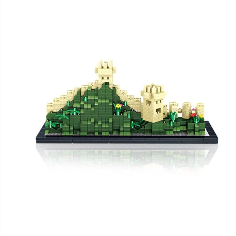 Lz8013 Мини-версия The Great Wall Micro Diamond с мелкими частицами в сборе, креативные строительные блоки, модель игрушки, Рождественский подарок