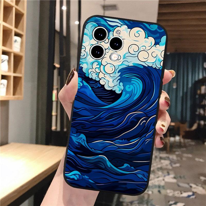 Great Wave Art Phone Case For Iphone 15 14 Pro Max 13 12 11 Pro Max XSMax XR 12 13 Mini 14 Plus