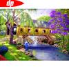 Diamond Painting Bridge And River Rhinestone Diamond Embroidery Scenic Cross Stitch