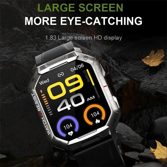 SACOSDING Apollo-03s Мужские умные часы с сенсорным экраном и Bluetooth-вызовом, 410 мАч, большой аккумулятор, пульсометр, Reloj, уличный браслет, водонепроницаемый