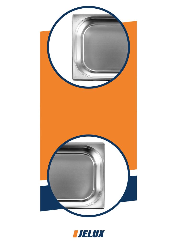 Pojemnik gastronomiczny 7L - GN1/2, H100MM -  stal nierdzewna - YG-00263