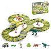 Kids Car Track, Dinosaur Track Toy for Boys and Girls 3 4 5 6 Years Old, Flexible Electric Dinosaur Car Track