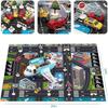 CUTE STONE Toy Airplane with Smoke, Lights & Sounds, Friction Powered Plane Toy with Mini Cars for Kids, Great Christ Gift for Boys and Girls