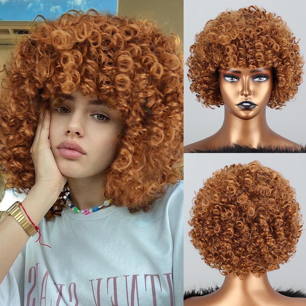 LISI HAIR Афро-кудрявые вьющиеся парики с челкой, синтетические парики для натуральных волос, серебристо-серый парик, косплей, термостойкое волокно, пушистый парик