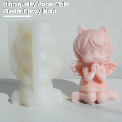 Молитвенный ангел, форма для свечей, пищевая термостойкая антипригарная форма, легко деформируется, 3D ангел, сделай сам, шоколадный торт, силиконовая форма