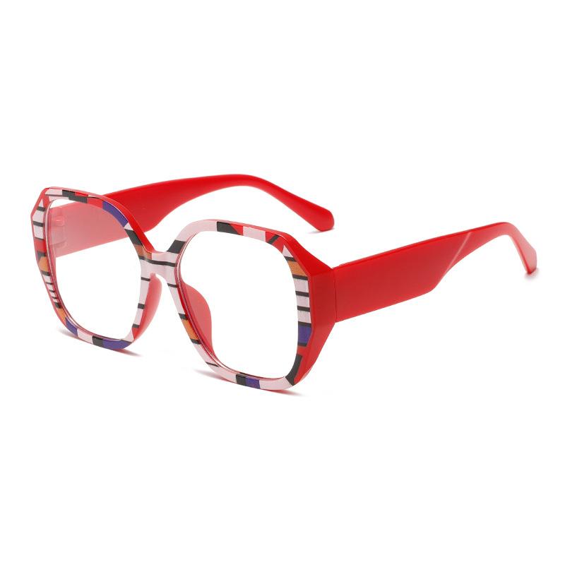 Multi Colorful Anti Blue Light New Color Stripe Cat Eye Optical Frame European and American Fashion Glasses Frame