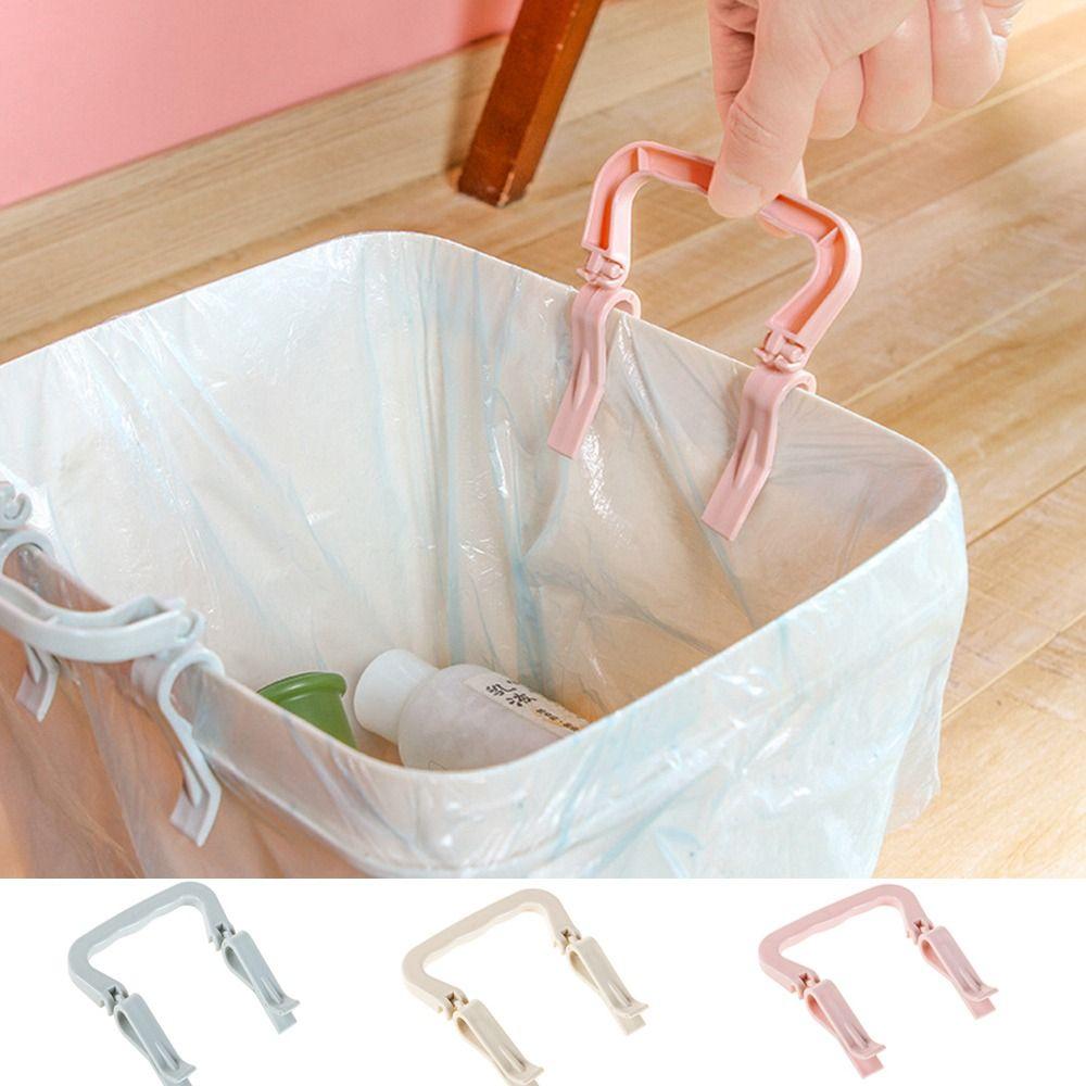 2 шт. Пластиковый зажим для мусорного мешка, маленький зажим для мусорного мешка, зажим для края мусорного бака, мусорный бак