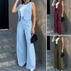 Women's Fashion Casual Suit Vest Sleeveless Wide-leg Pants Casual Suit