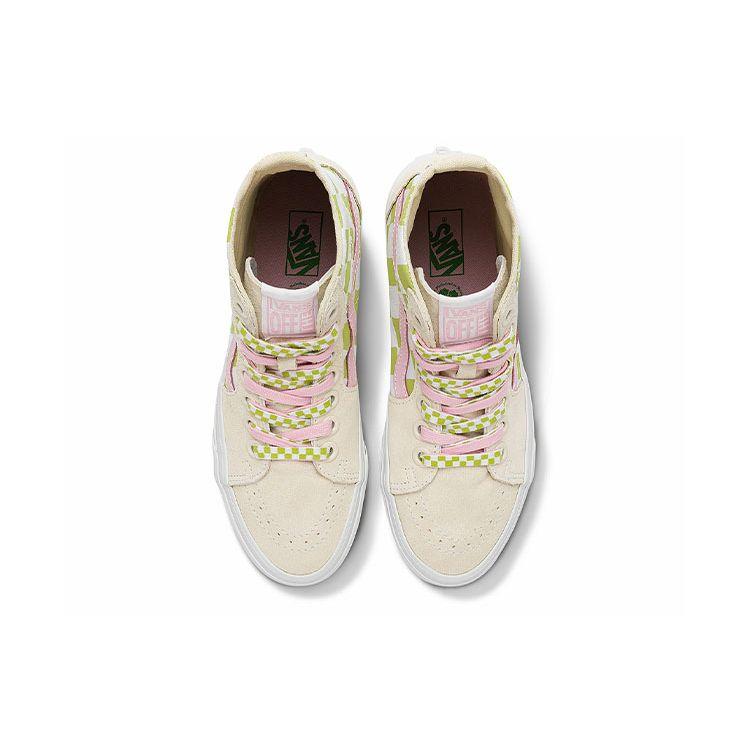 Emma Mulholland on Holiday x Vans Sk8-Hi Tapered Причудливая клетка Унисекс Кроссовки Коричневый Разноцветный Настоящий белый VN0A5KRU6GL