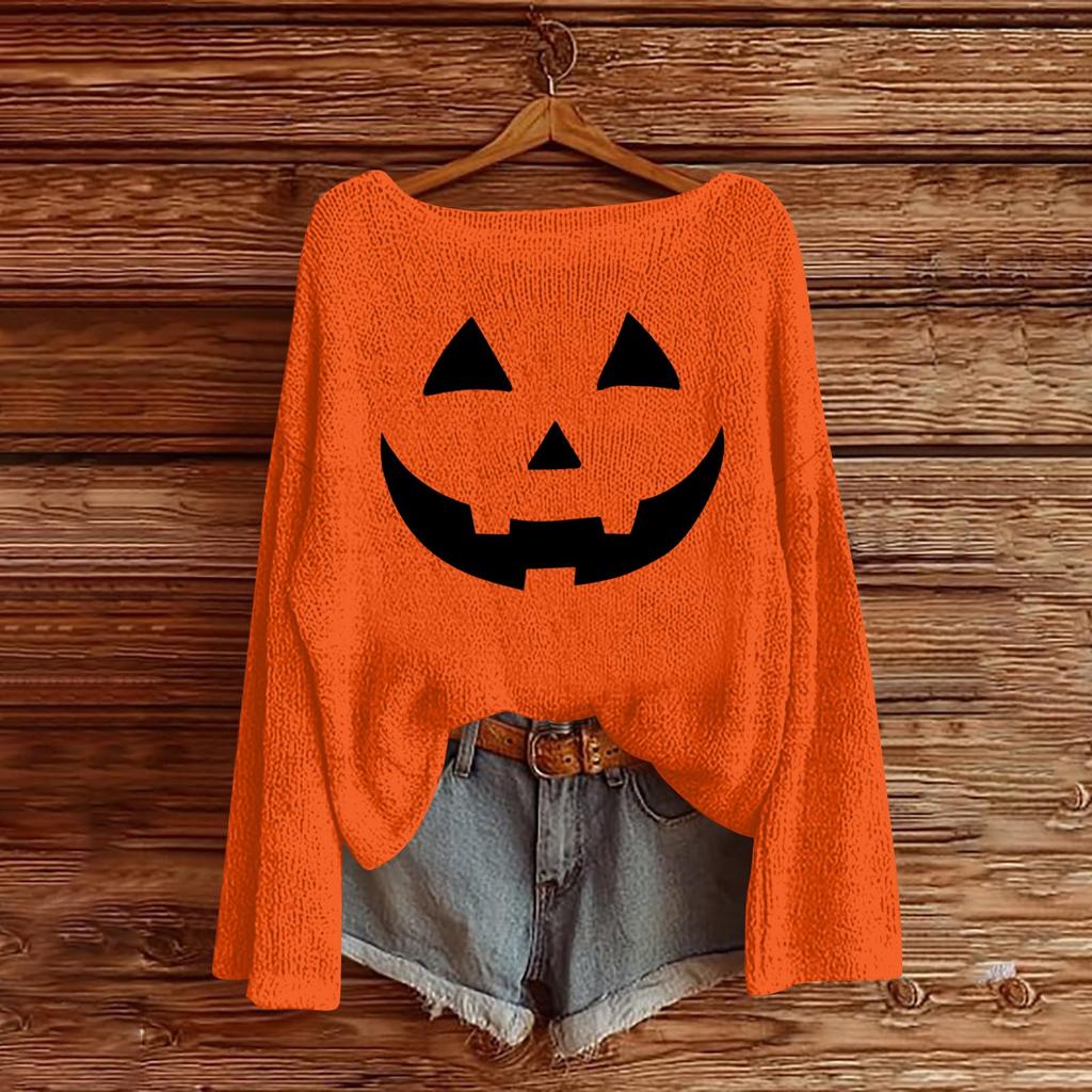 Halloween Sweatshirts For Children Boys And Girls Knit Sweater Cute Shirt Fall Crewneck Pullover Tops