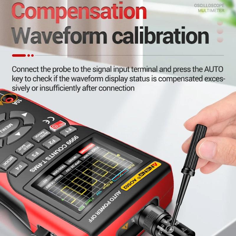 ANENG AOS02 Digital Oscilloscope Transistor Test Multimeter 48MS/s Sampling Rate 10MHZ Analog Bandwidth Support Waveform Storage Portable Tester Tools