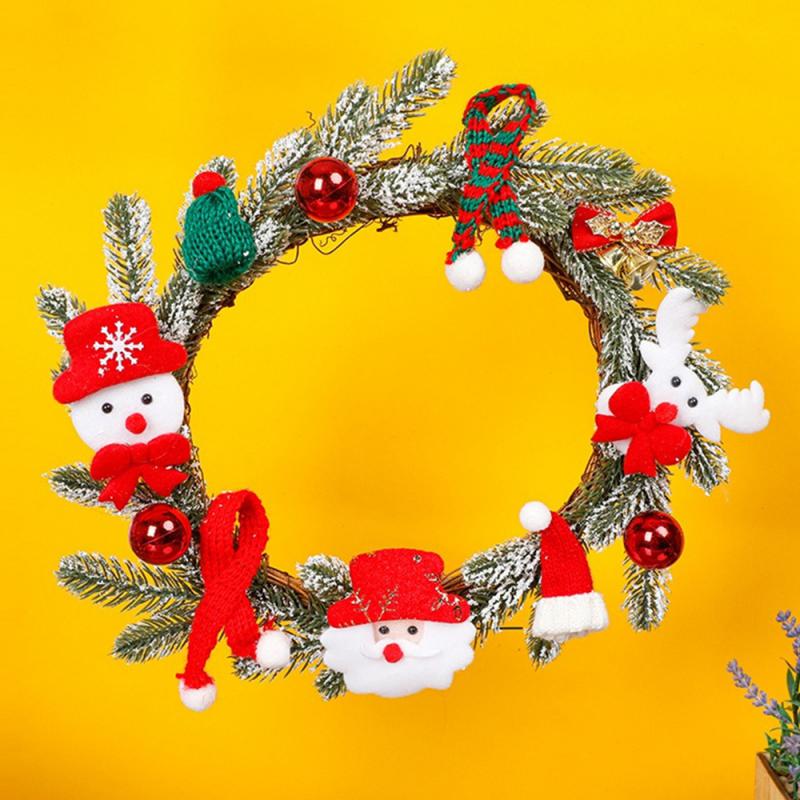 Рождественский венок для входной двери, окна, стены, украшения для дверей, рождественская гирлянда, украшения для вечеринки на Хэллоуин
