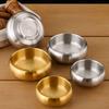 Double-Layer Korean Stainless Steel Rice Bowl Heat Insulated Kimchi Bowl Soup Bowls  Children