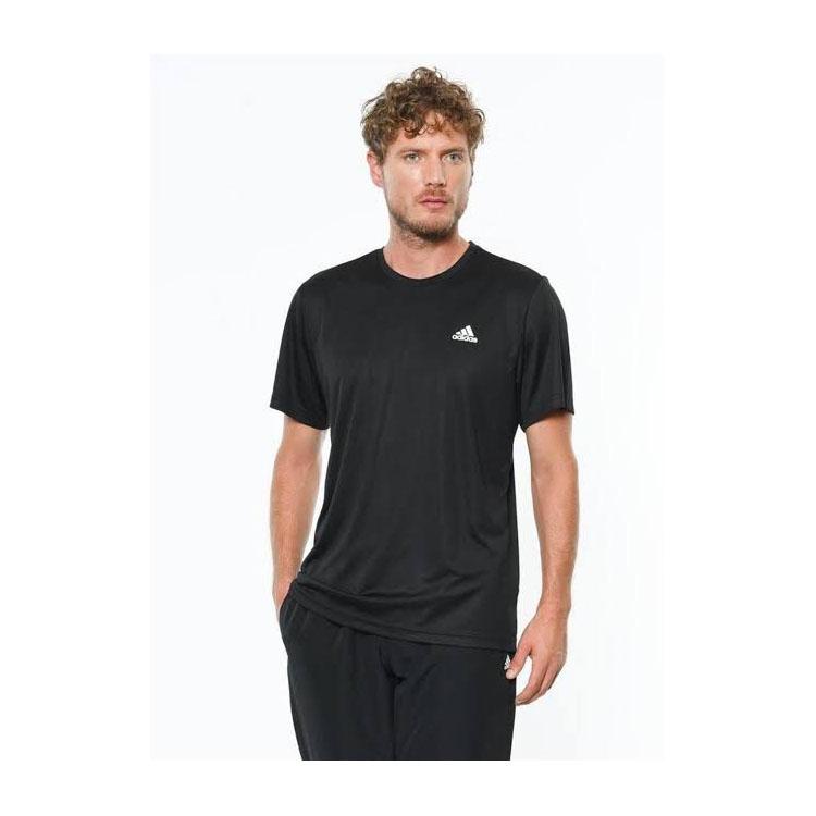 adidas Футболки мужские черные с круглым вырезом умеренного прямого кроя AZ4076