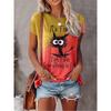 Women's 3D Animal Letter Print Casual Loose Round Neck T Shirts