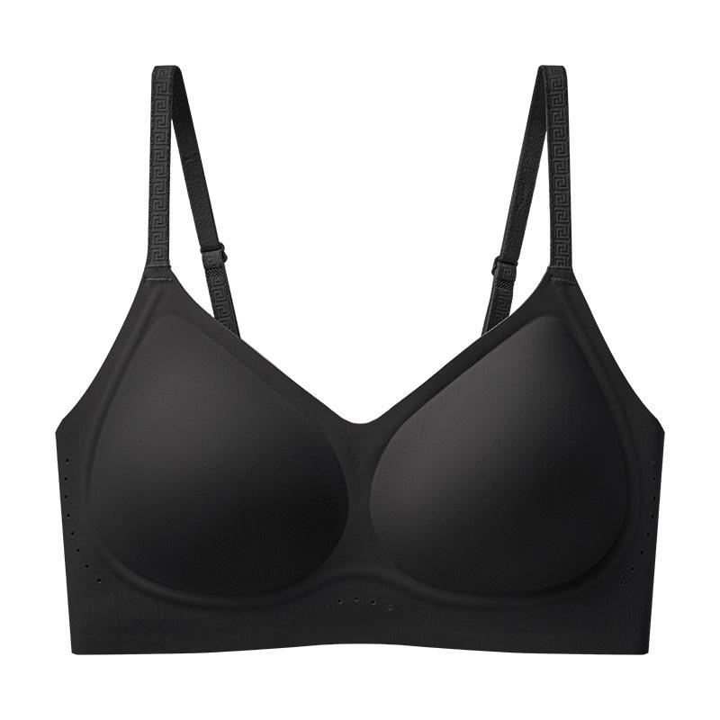 Traceless liquid foundation invisible bra light and breathable underwear women's summer soft support gathering beautiful back fixed cup bra cover