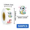 5500 Sheets/roll Cartoon Snake Cute Style Laptop Car Stickers Hand Curtain Decoration Sealing Stickers