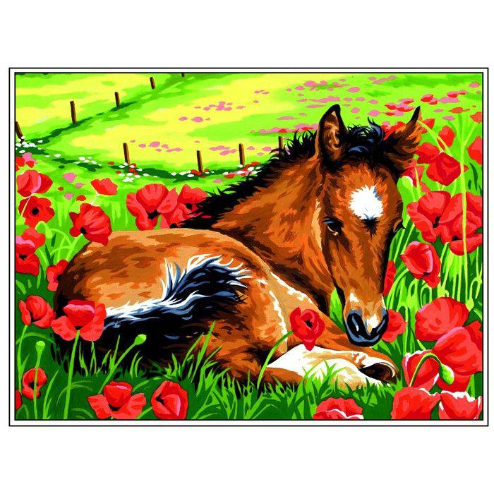 Canevas Pénélope Antique Le poulain 40X50cm