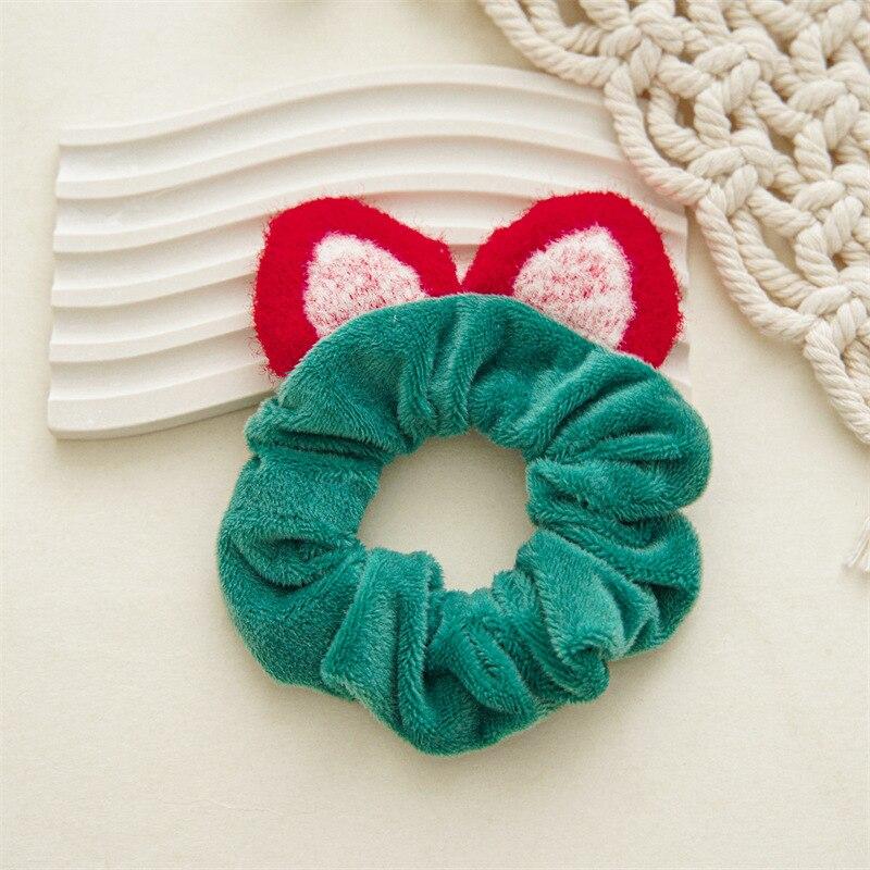 Рождественские милые плюшевые тканевые веревки для волос, модные эластичные резинки для волос, резинки для волос, повязка на голову, кольца для волос, женские аксессуары для волос
