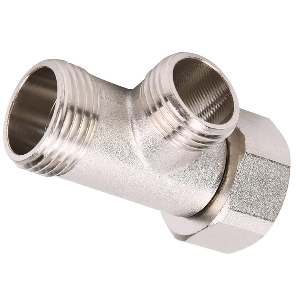 7/8 Brass T Adapter Shower Head Three Connector Valve For Toilet Shower Head Diverter Valve