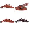 Vintage Style Leather Belt For Women With Alloy Pin Buckle And Pure Color Design