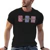 Purple Abstract Tshirt Basic Casual Wear Short Sleeve Top