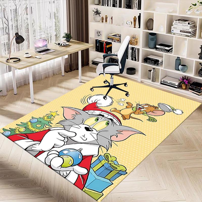 1pc Tom and Jerry Carpet, for Home & Office Decor, Desk Chair Carpet, Festive GiftL1389