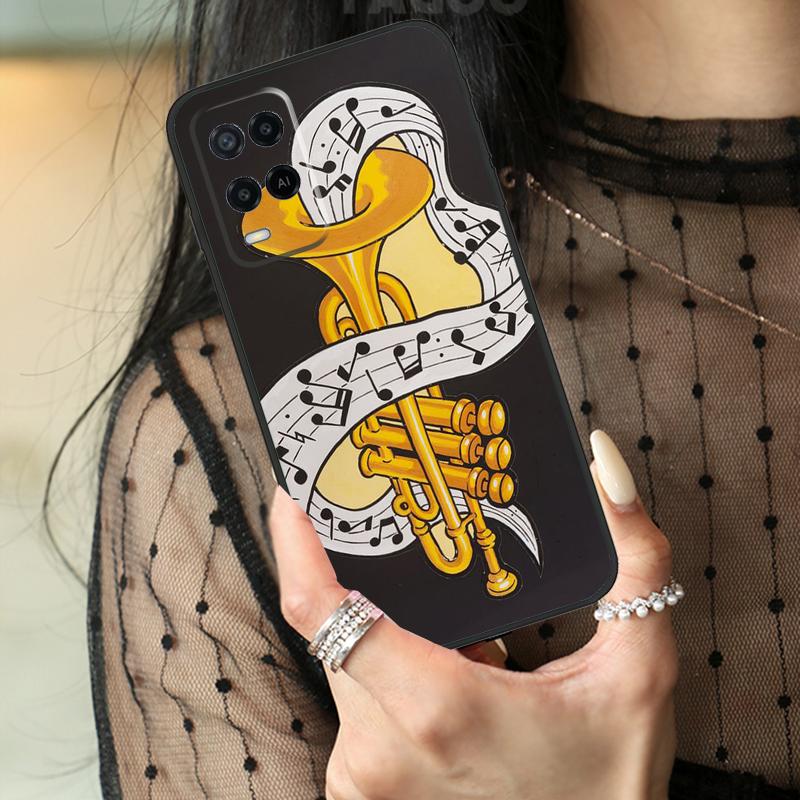 Чехол-книжка для скрипки и пианино для Oppo A80 A60 A40 A17 A57 A77 A74 A54 A94 A78 A98 A18 A38 A58 A96 A76 A16 A15 A5 Pro