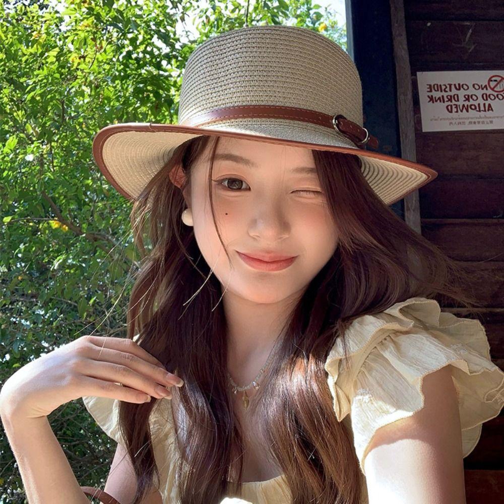 Плоские поля соломенная плетеная шляпа с широкими полями женская солнцезащитная шляпа ретро ковбойская кепка с плоским верхом для походов