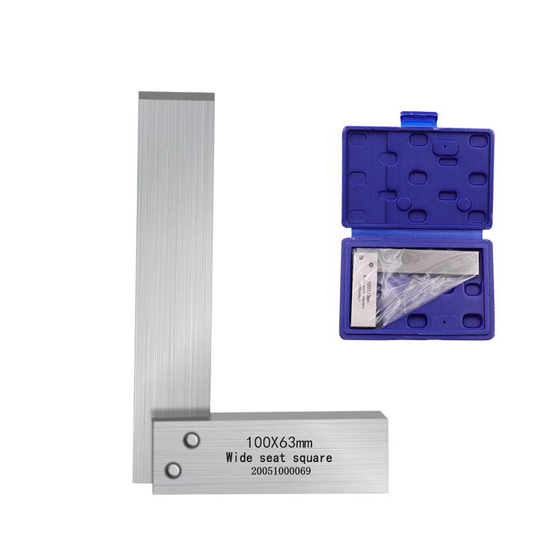 Квадрат слесарный, механический инженер, стальной, высокой точности, 90 градусов, с широким основанием, инструмент для измерения углов L-типа, 4 размера