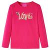 Kids' Long-sleeved T-shirt Bright Pink 92/104/116/128/140