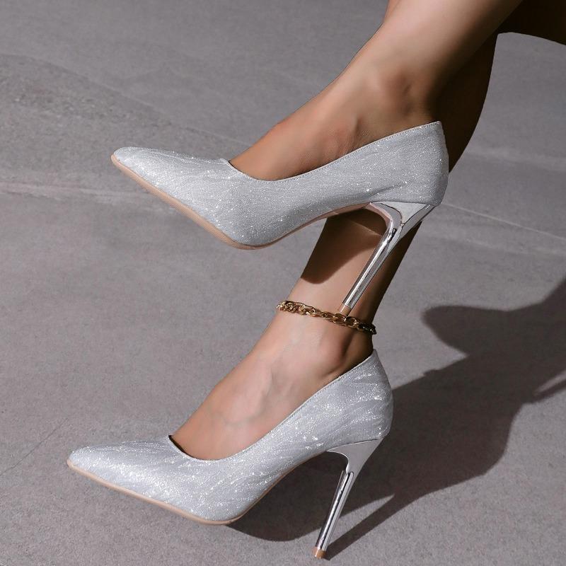 Fashion 2025 Fashion Ladies Shoes Shallow Women's High Heels Party Plus Size Sexy Pointed Toe Best Seller Non-Slip Elegant High Heels