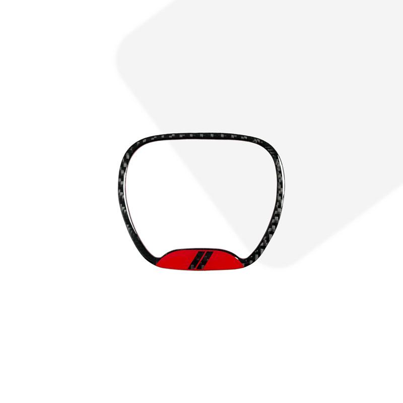 For Dodge Challenger Charger Ram 1500 Decor Carbon Fiber Steering Wheel Center Ring Trim Cover Sticker Interior Accessories OO1