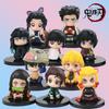 5 Style/Set Q Version Demon Slayer Sitting Ghost Doll Tanjiro Nidouzi Inosuke Zenizu Figure Action Figure Movie Model Toys Doll