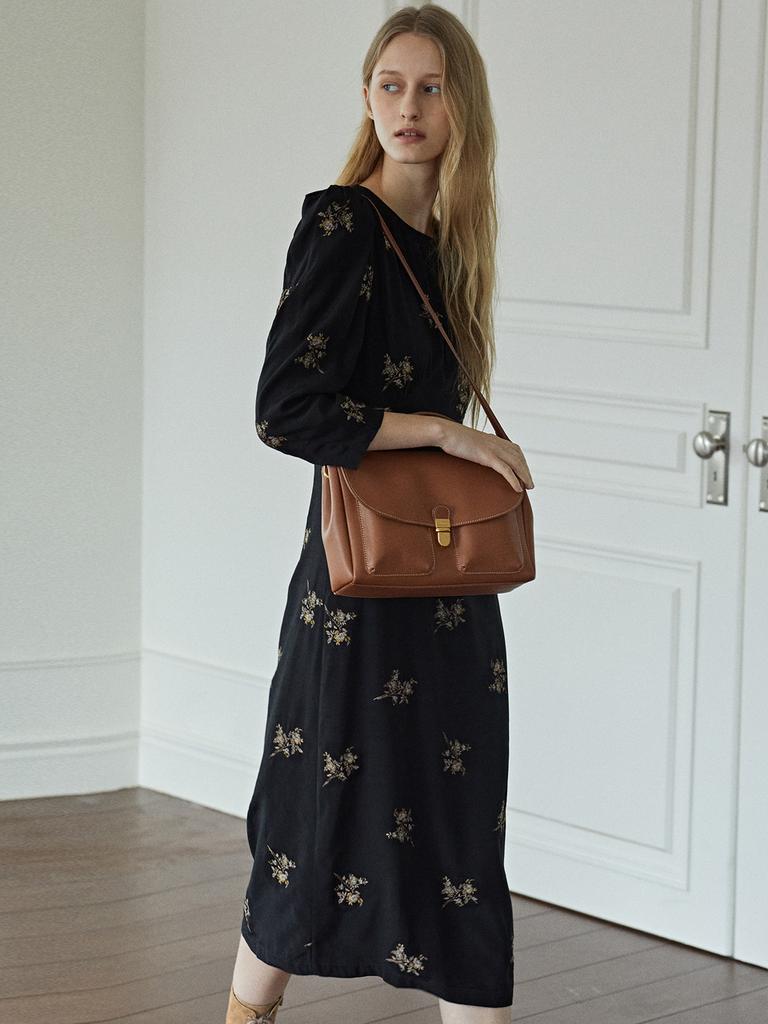 Other And Muse Medium Satchel Bag_Stitch Brown