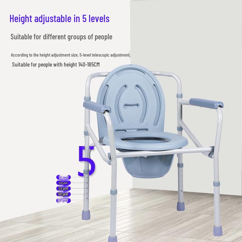 Складной коммод для пожилых и беременных с табуретом для приседания