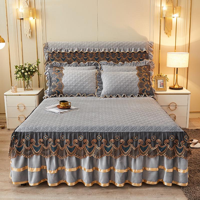 Роскошное кружевное оранжевое зимнее покрывало, толстое домашнее покрывало в стиле юбки, простыни с вышивкой, хлопковые покрывала в европейском стиле