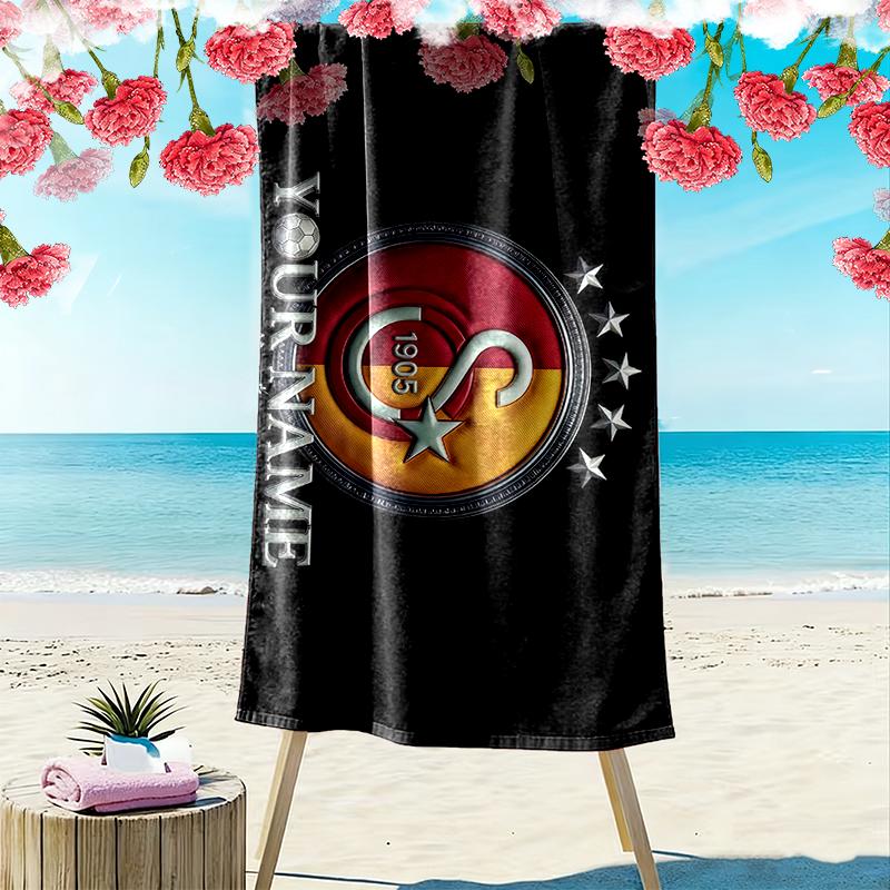 Custom Name,Galatasaray S.K Print Beach Towel, Large Soft Quick Dry Towel for Beach Camping Swimming