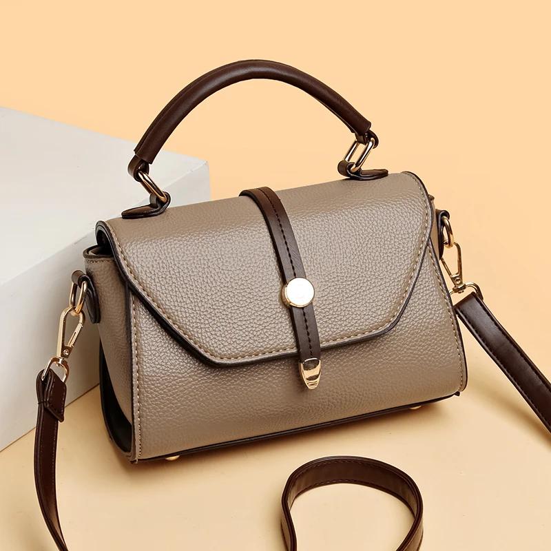 Роскошная дизайнерская однотонная женская маленькая сумочка, новые модные сумки через плечо, женские высококачественные брендовые сумки из искусственной кожи через плечо