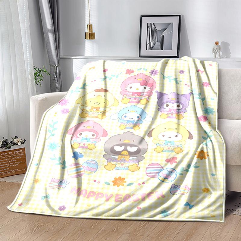 1pc Festive Celebration Sanrio Characters Blanket, Soft Throw for Home Decor, Gift Idea, All Seasons Use, Living Room, Travel, Camping, Car Blankets,