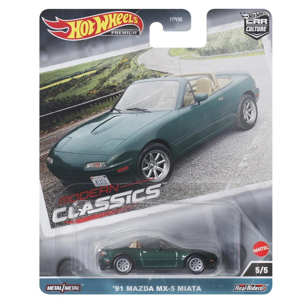 Hot Wheels Car Culture Современная классика Mazda Miata 1991 года и HKC68 - '91 MX-5 [3 вверх]