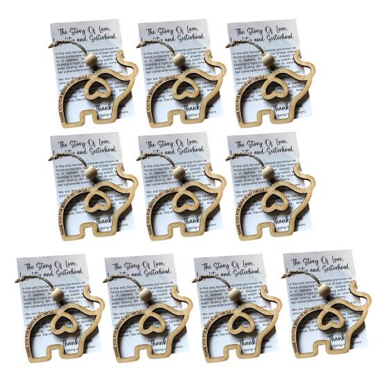 Yousheng 1/2/3/5/10 шт. Подарок дружбы сестринское слоновое деревянное украшение в виде слона с картой истории Рождественский подарок дружбы для женщин племени