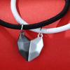 1 Pair Couple Bracelet Magnetic Romantic Love Unisex Heart Shape Adjustable Length Men Bracelet