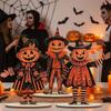 3Pcs 2D Flat Pumpkin Man Tabletop Decor Wooden Pumpkin Scarecrow Party Sign  Tabletop Display