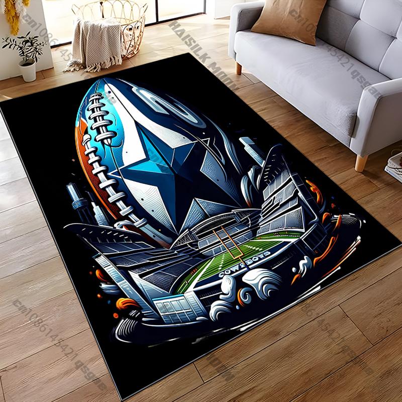 15 Size Star Football Carpet for Living Room Home Decor Large Area Rug Bedroom Floor Rug Non-slip Easy Washable Mat