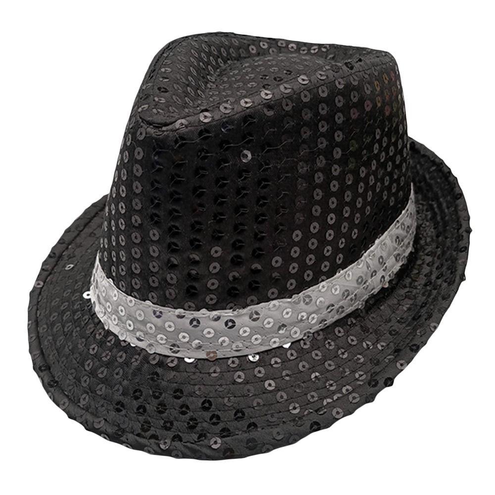 Sequins Panama Cap Shiny Dance Performance Hat Durable Jazz Hat Men Women
